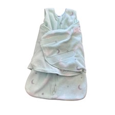 HALO SleepSack Swaddle Baby Safe Sleep Made Easier Mint Moon Stars NB 0-3M