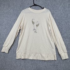 Jingle Belles by Kim Gravel Women's Golden Girl Holiday Top Eggnogg Sz M