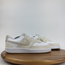 Womens Nike Court Vision Light Khaki White Casual Low Sneakers Shoes Size 11 M