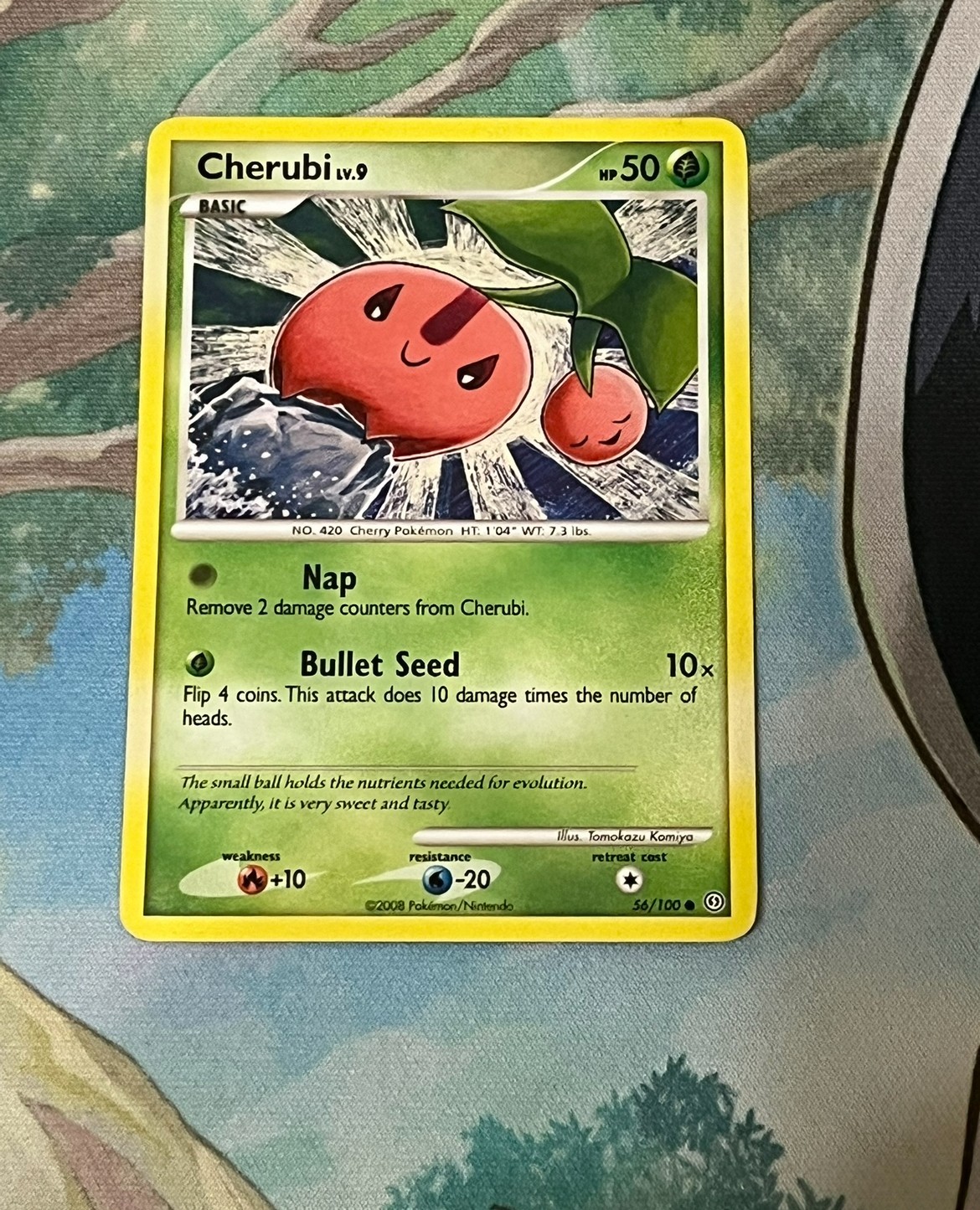 Cherubi 56/100 2008 Stormfront Pokemon Card LP/NM