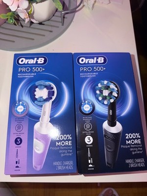 Oral-B Pro 500 + Electric Toothbrush with (1) Precision Clean Brush Head and (1)