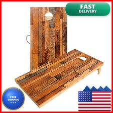 Tiannbu Wood Cornhole Game Set Regulation 2 X 4 Feet Cornhole Board Bean Bags