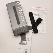 Garmin Quick Release Bands 20mm Silicone Black with Slate Hardware