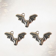 70 Pcs Antique Bat Shape Charms Mini Bats Pendants for Necklace Jewelry