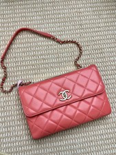 Chanel Trendy CC Lambskin Quilted Chain Crossbody Shoulder Bag Authentic
