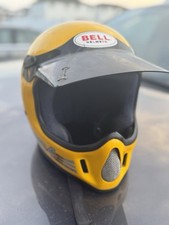 Casco cruzado Bell Moto 4 Force Flow Moro vintage de 1980 7-1/4” ¡Buen estado!