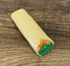 STEP 2 Pretend Play Food 3.5" Plastic Burrito Wrap Mexican Food Peppers Beans