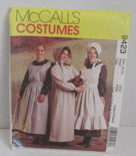 MCCALL'S 9423 Costumes Pilgrim Dress Apron Sz 8  10 - UNCUT