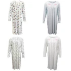 100% Cotton Women Nightie Night Gown Pajamas Pyjamas Winter Sleepwear PJs Dress