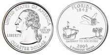 2004 Florida Statehood Quarter Space Shuttle- Uncirculated- Philadelphia Mint