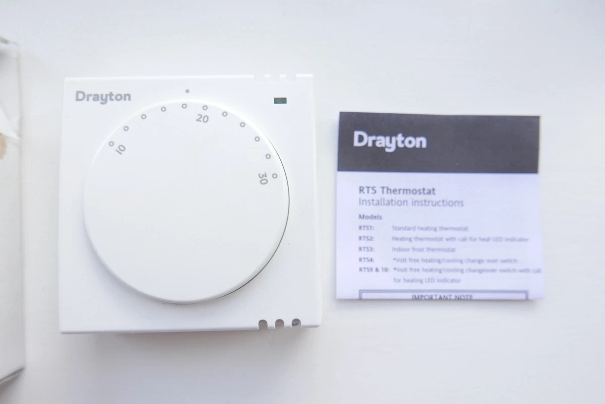 DRAYTON RTS2 1-CHANNEL WIRED ROOM THERMOSTAT | eBay