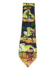 Golf Golfer Bugs Bunny Taz Tweety Marvin Martian Neck Tie Necktie Looney tunes