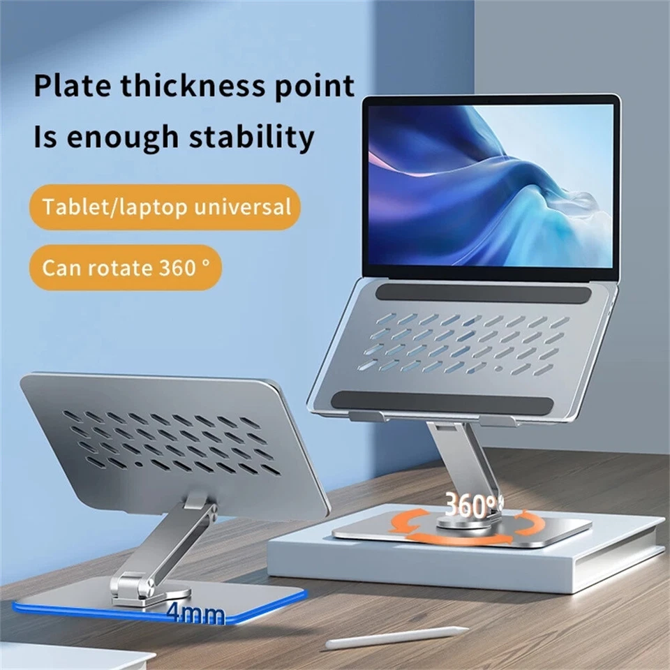 Laptop Stand Adjustable Computer Stand for Desk Ergonomic Aluminum Tablet Holder - Image 2 of 4