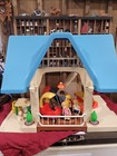 Vintage 1989 Little Tikes Blue Roof Doll House Playset & Figures & Accessories
