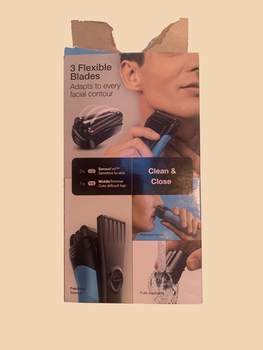 Braun 310s Series 3 Wet & Dry Black/Blue Shaver Flexible Blades Facial Face Mens - Picture 3 of 7