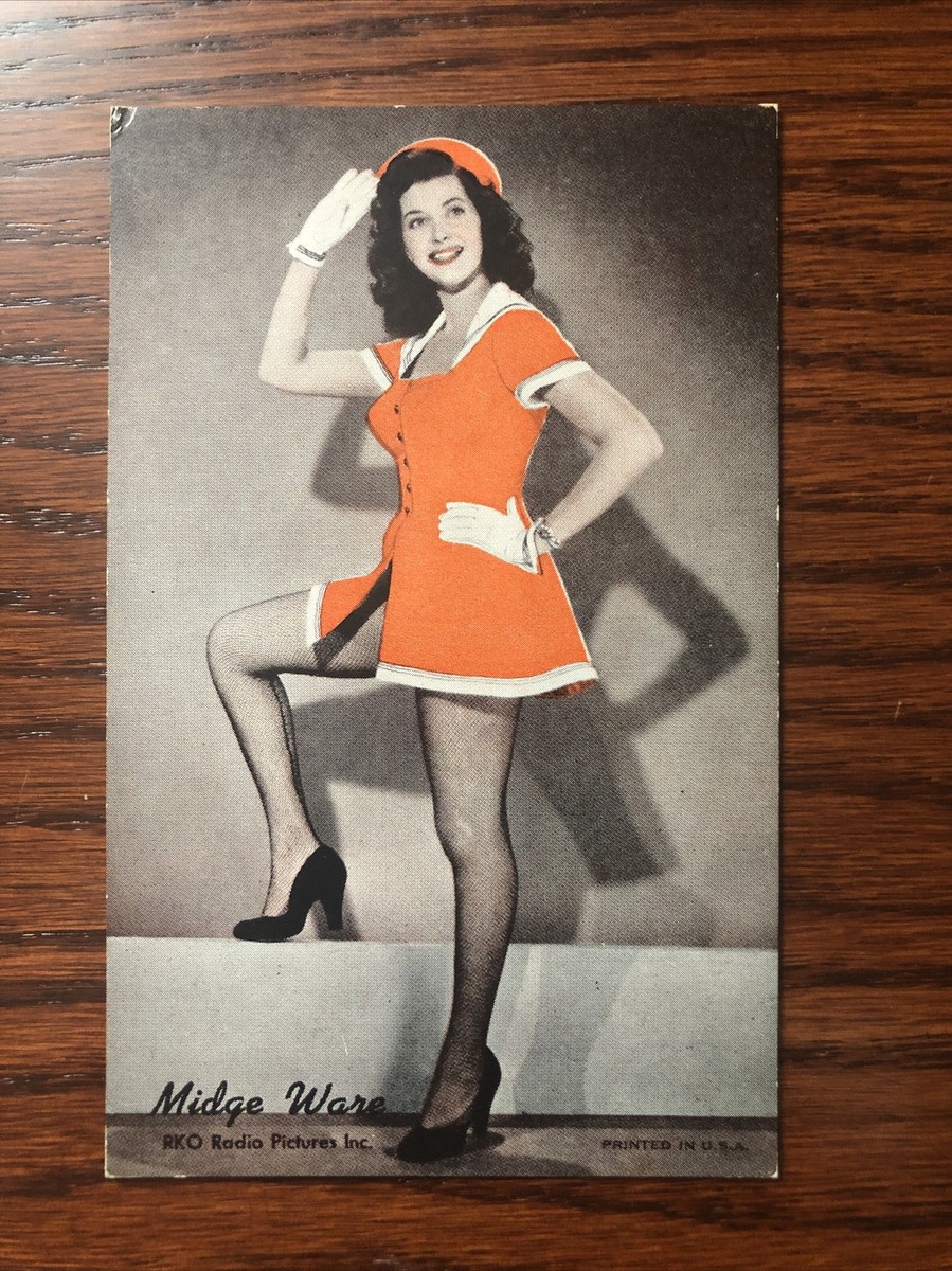 Vintage 1940's Midge Ware Actress Arcade Machine Exhibit Card