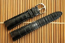 ULYSSE NARDIN 20MM BLACK PURE CROCODILE SILVE...