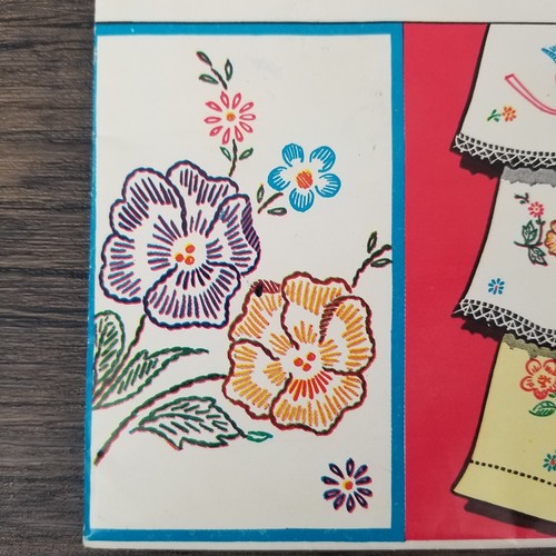 Vintage 1950er Jahre VOGART Stickerei ungeschnittenes Transfermuster 627 Bluebirds Kissenbezüge - Bild 3 von 15