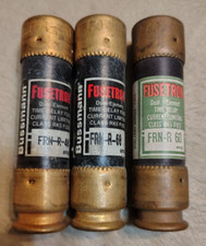LOT OF 3 PCS Bussmann Fusetron FRN-R-60 Class RK5 Fuses 60 Amp 250 Volt AC