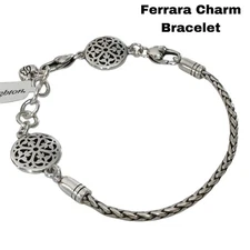 Brighton FERRARA  Medallion Silver Charm Bracelet D30179 NWT