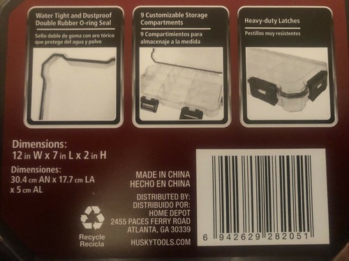 (1) Husky 12 inch dust and waterproof - adjustable 9 bin small parts organizer - 第 2/4 張圖片