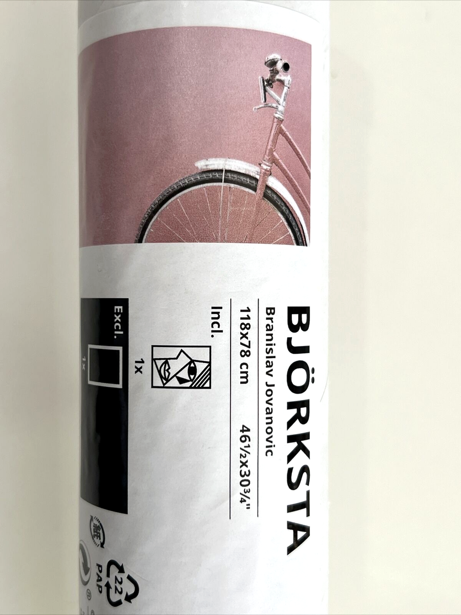 IKEA BJORKSTA Poster Pink Bicycle 46 1/2