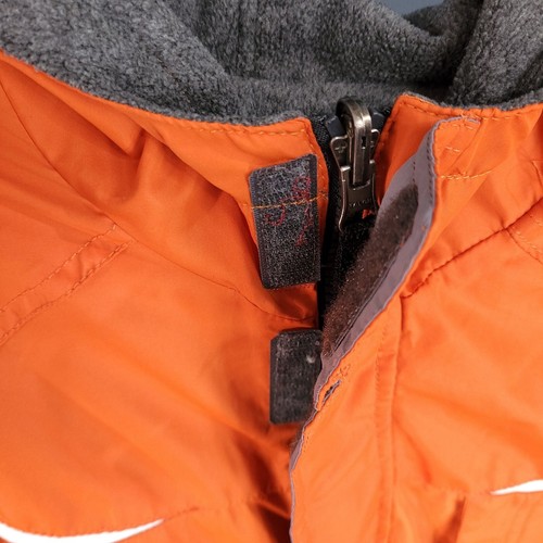Youth Teens Reversible Hooded Jacket Full Zip Orange/Gray Actual Size XL - Picture 8 of 13