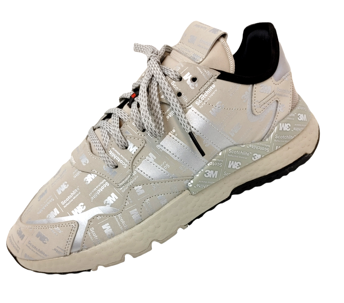 adidas gazelle silver green womens White 3M Reflective Flat Laces – GLACÉ Inc main image 1