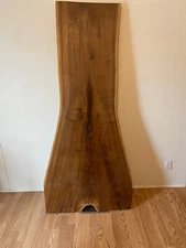Walnut Slab Live Edge 72" x 33" to 19" x 1.75" Live edge table top, shelf etc