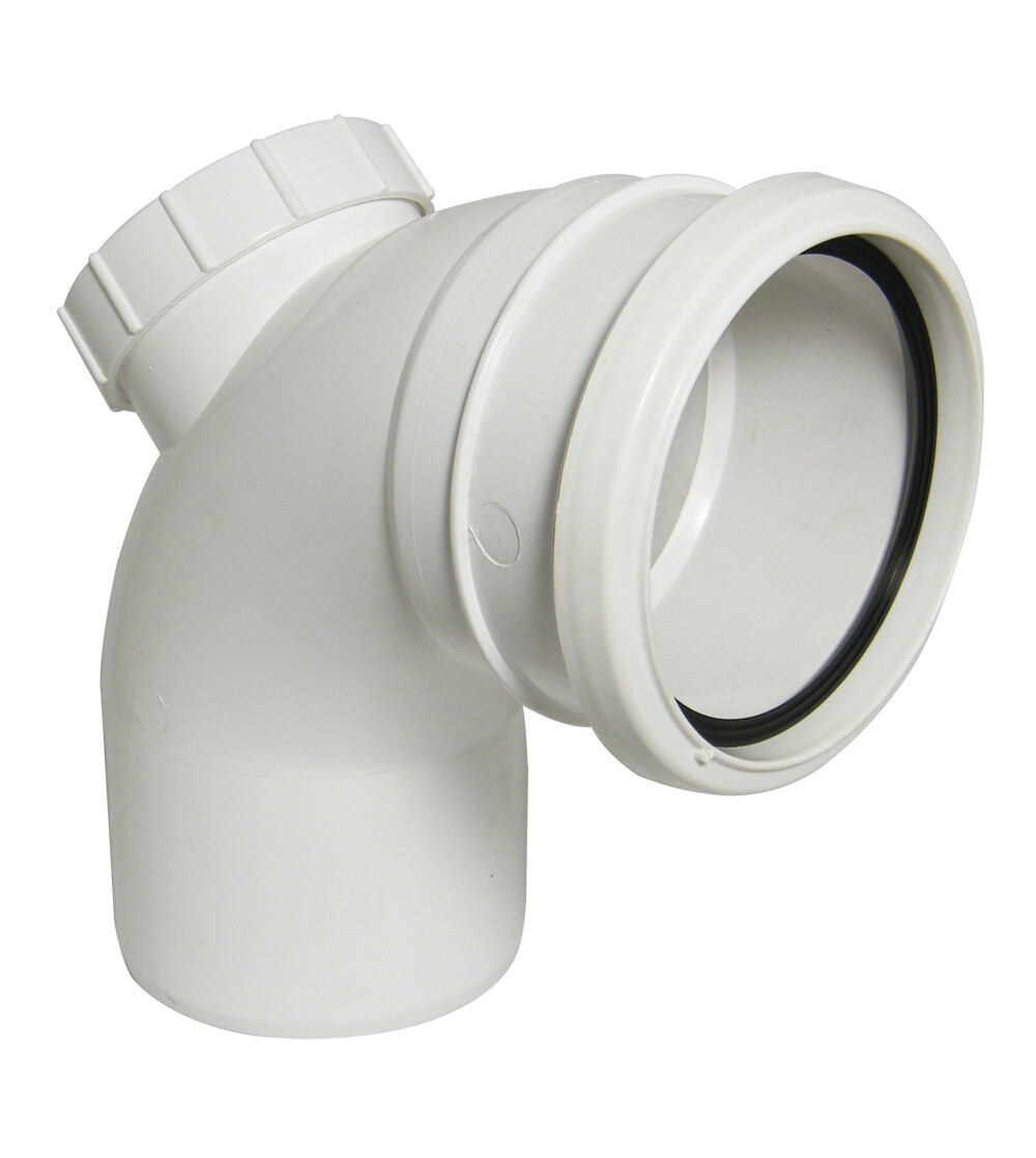 Floplast SP169WH 110mm Ring Seal Soil - Access Bend SK/SP - White