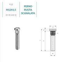 S107 COLONNETTA MOZZO OEM M12 x 1,5 x 42 MITSUBISHI PAJERO SPACE GEAR STAR WAGON