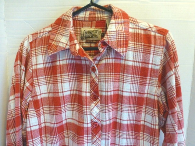 Flannel Shirt Womens Medium M C. E. Schmidt Work Wear Red Plaid | eBay