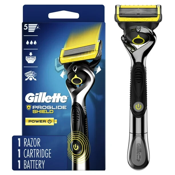 New Gillette ProGlide-Shield Power Men's Razor Handle Fits All Fusion Blades