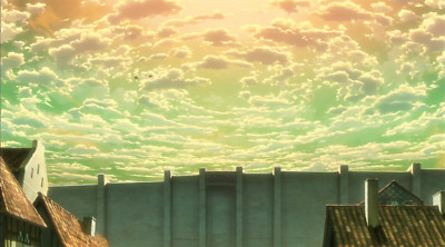 Anime Shingeki No Kyojin Sky Clouds Sunset House  Gaming Mat Desk 1824