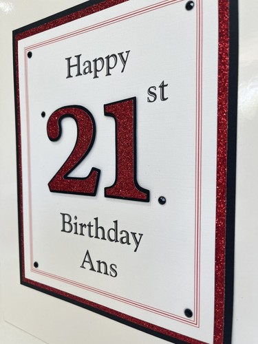 Birthday Luxury Gift Bag Personalised All Ages and colour trim available (GB1) - Picture 2 of 3