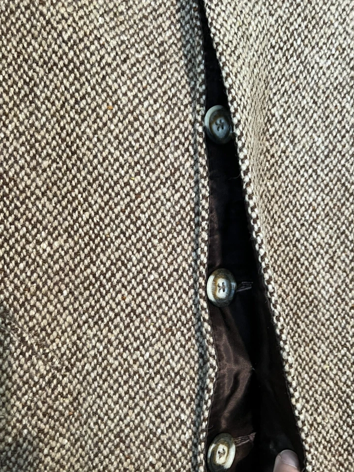 Abrigo Barneys Marrón Tweed Lana Virgen Abrigo 33R Egon Von Furstenburg De Colección Foto 4 de 4