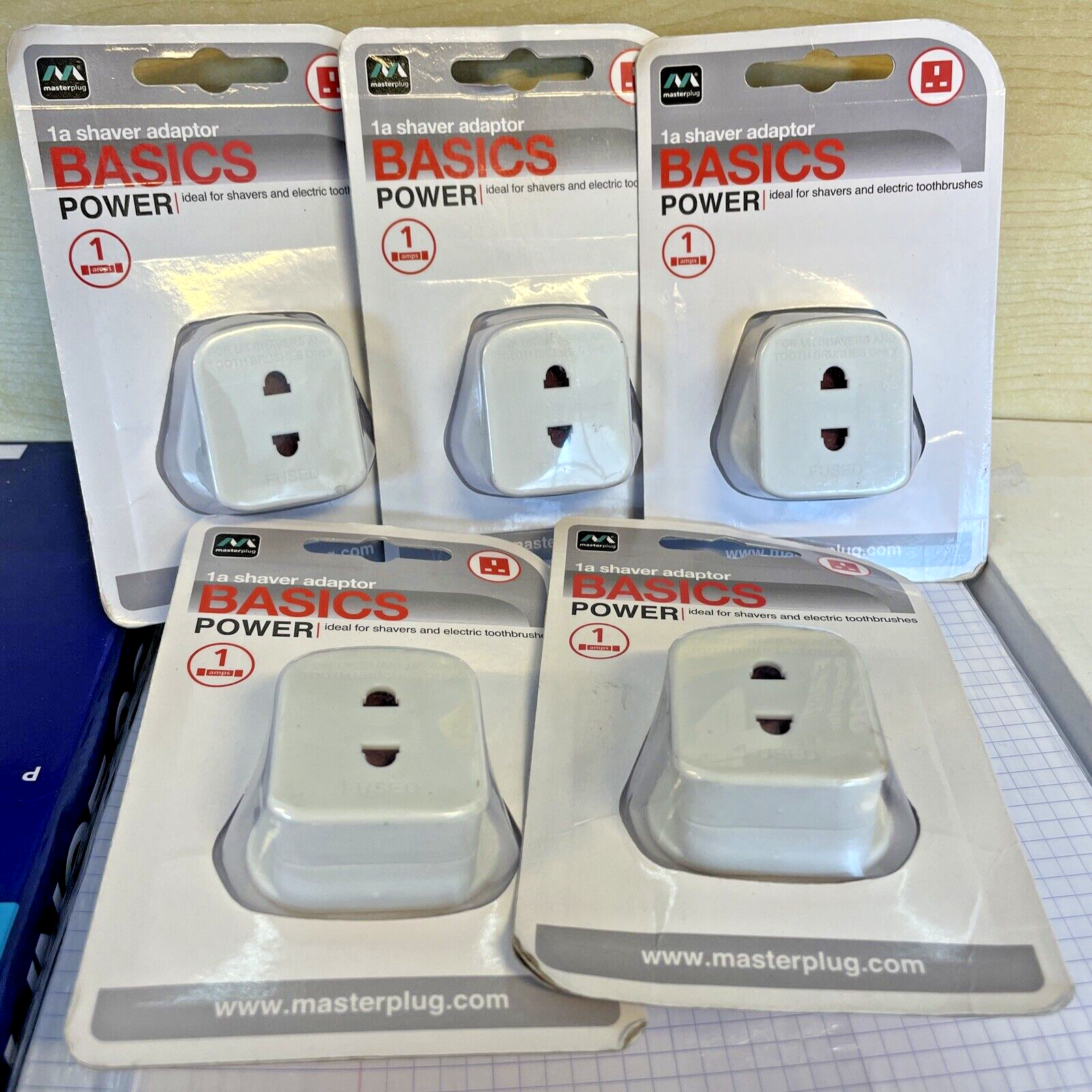 Lot of 5 x Masterplug Shaver Toothbrush Adapter Retail Packed NEW UK SEALED - Image 9
