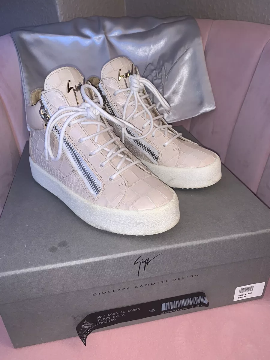 Womens Giuseppe Zanotti Shoes In Pale Pink Nude Croc Effect Size