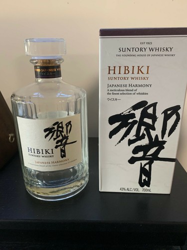 Suntory Hibiki Harmony Japanese Whisky Empty Bottle &amp;amp;amp; Box