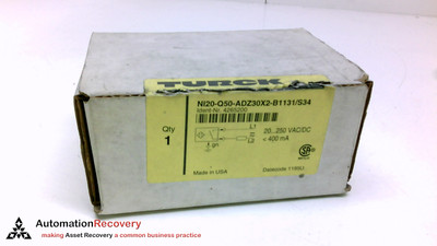 TURCK NI20-Q50-ADZ30X2-B1131/S34, PROXIMITY SENSOR, NEW #207991
