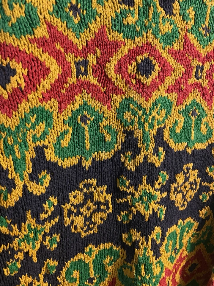 Suéter Cosido a Mano Estampado Completo Tommy Hilfiger De Colección Raro Talla Pequeño 22” x 29” Foto 4 de 4