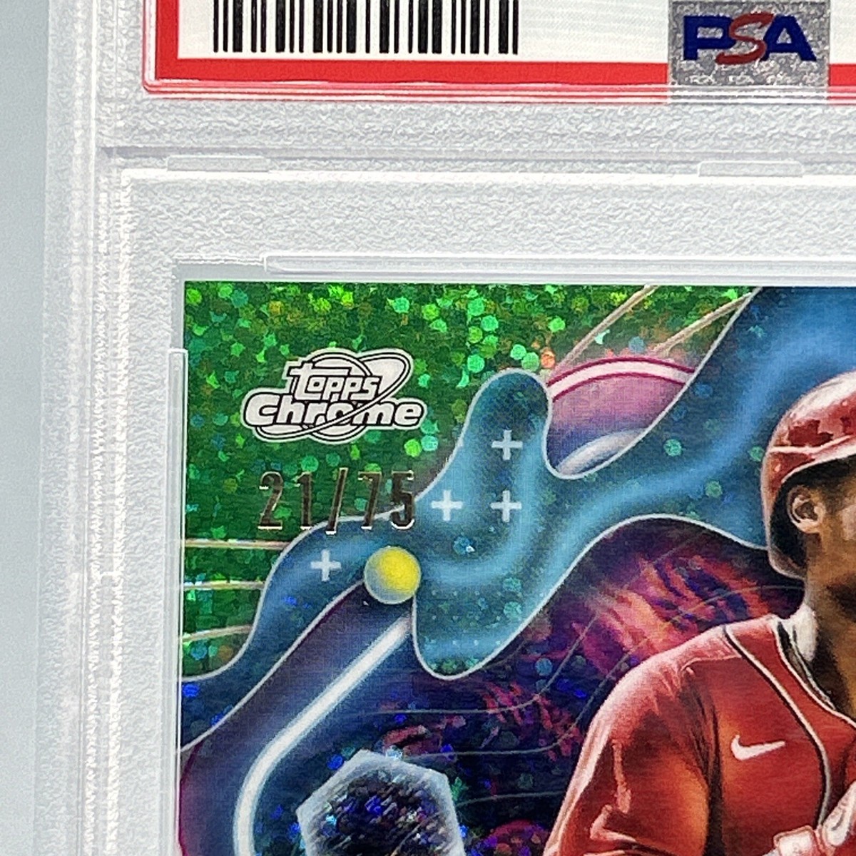 2023 Topps Cosmic Chrome Jeter Downs Green Space Dust Auto RC Card