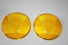 FOR VW KARMANN GHIA TYP 14 SET HELLA HEADLIGHT LENSES YELLOW SYMMETRIC