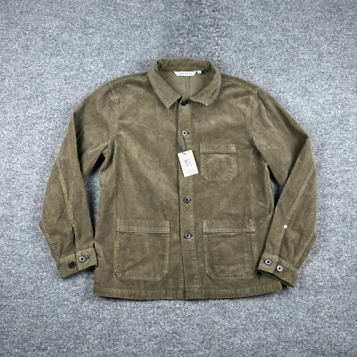 Peter Millar Chore Coat Adult Medium M Olive Branch Green Corduroy Pockets Mens