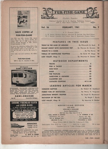 Fur-Fish-Game Mag February 1961 102921nonr - Picture 2 of 2
