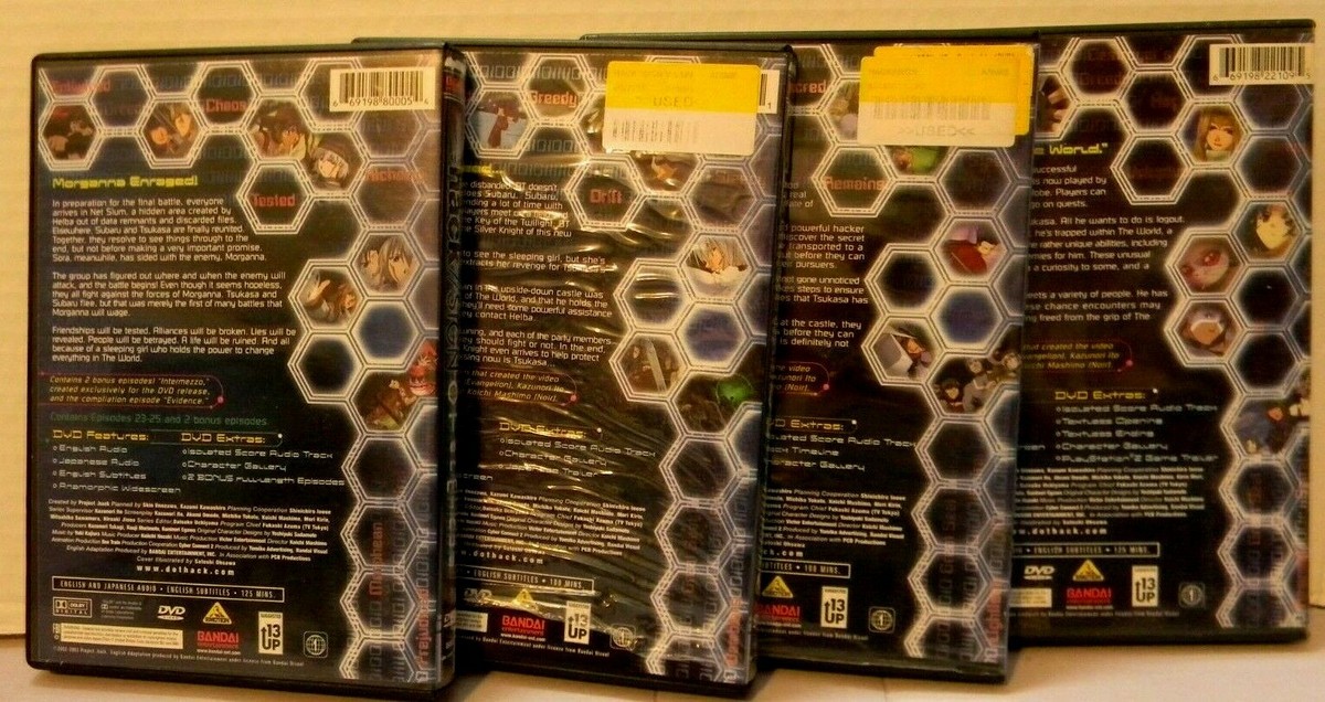 Dot .Hack Sign Anime Series Vol Season 1,3,5,and 6 Disc Disk Set