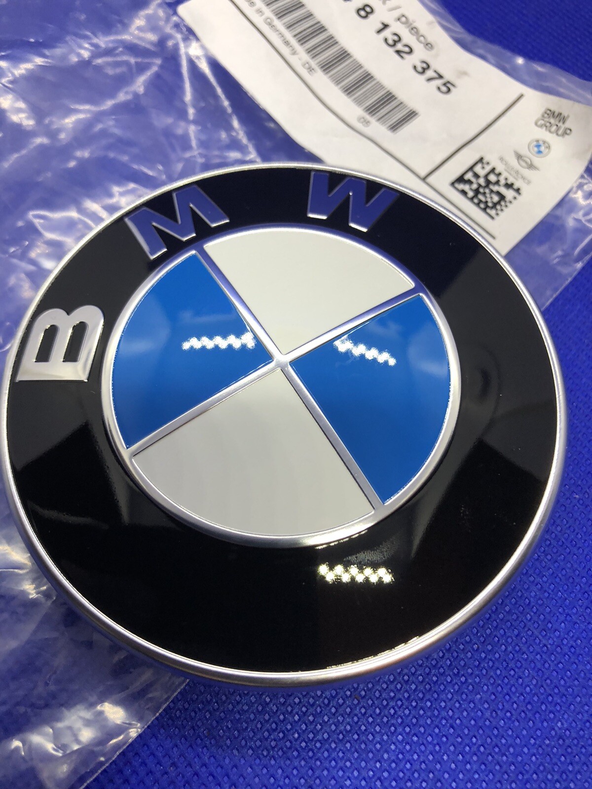 Écusson de capot BMW authentique en aluminium chromé pour série 3 et 5