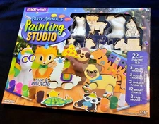BRAND NEW - Party Animals Painting Studio Made by Me Set, Arts & Crafts Kit 22pc