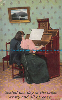 R115370 Einen Tag an der Orgel sitzend müde und krank. Bamforth