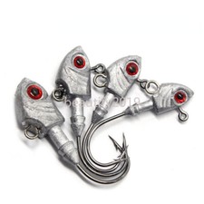 10 Pack 1/8 1/6 1/4 1/2 1 oz Jig Heads Hook Fish Shape Head Fishing Hooks